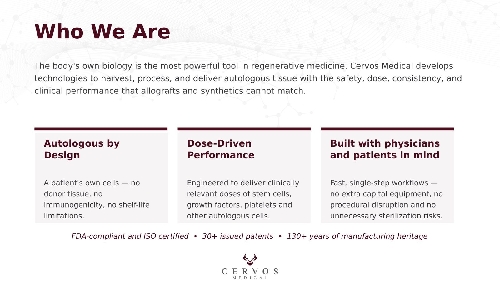 Cervos Corporate Overview — slide 2 of 15