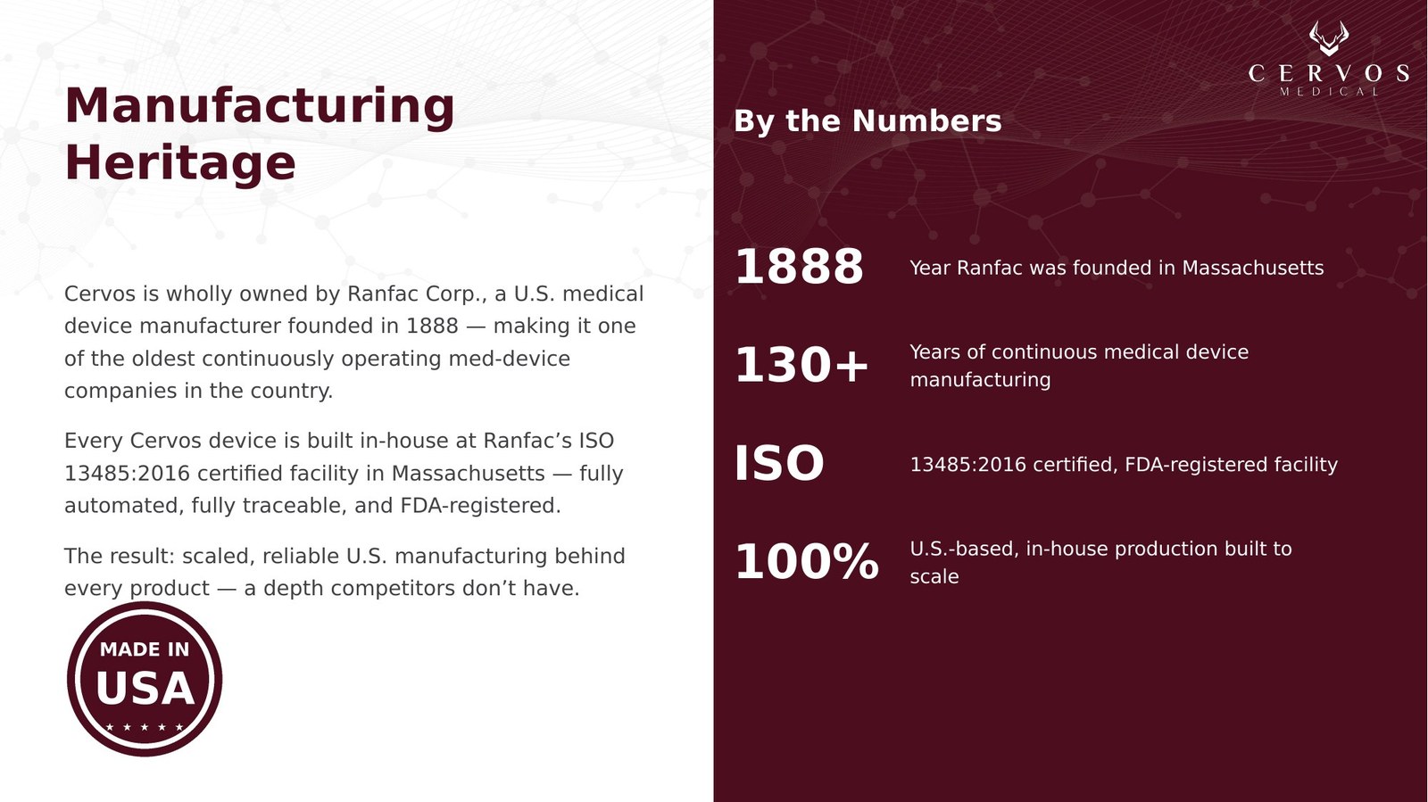 Cervos Corporate Overview — slide 13 of 15